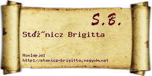 Stánicz Brigitta névjegykártya
